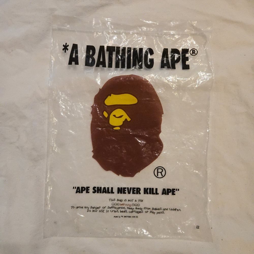 Bape A Bathing Ape Dust Bag Clear Logo 18"x13" Streetwear Hypebeast Nigo Storage